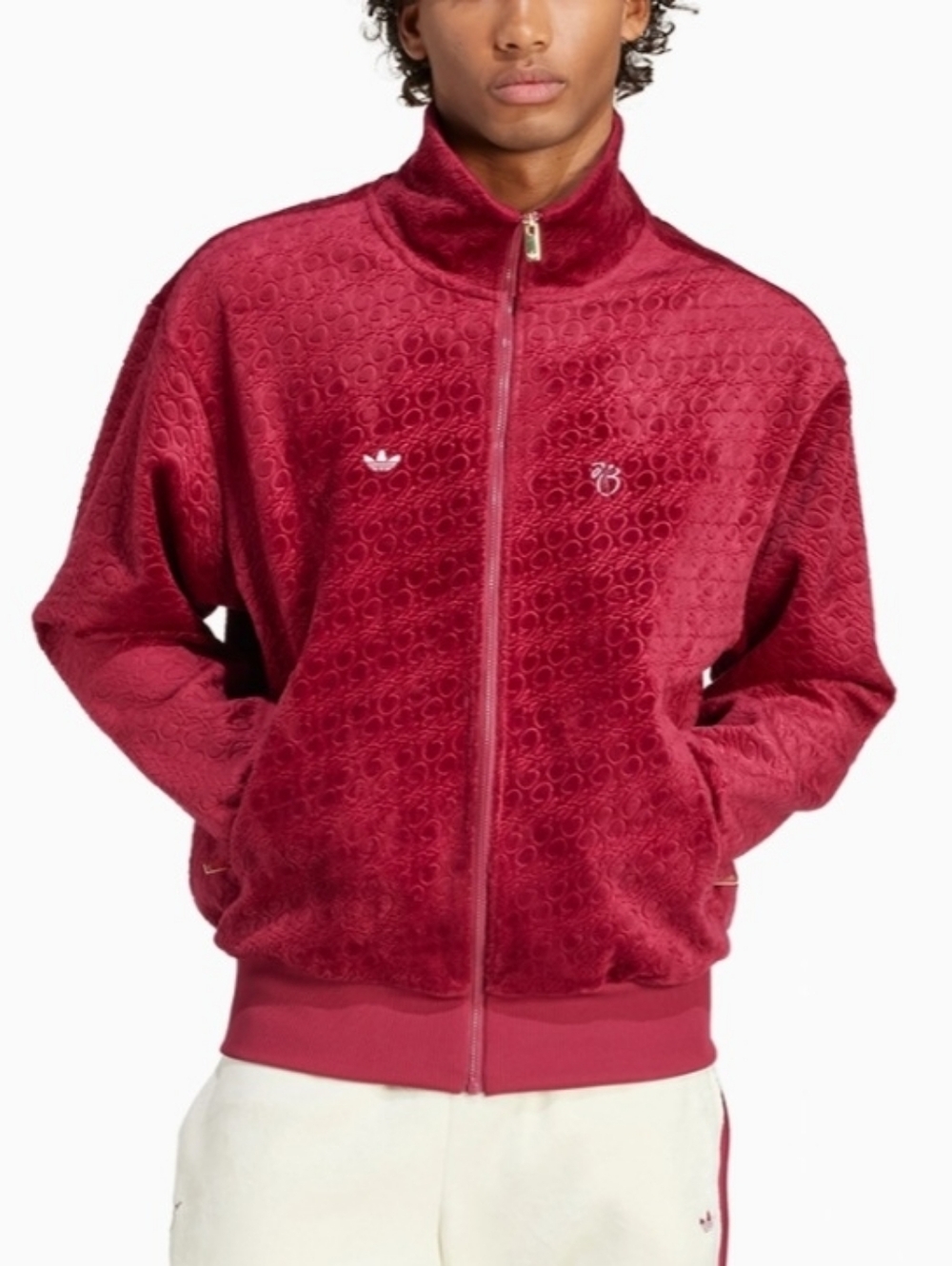 Adidas Jude Bellingham Track Top Real Madrid Legacy Burgundy Men's 2XL
